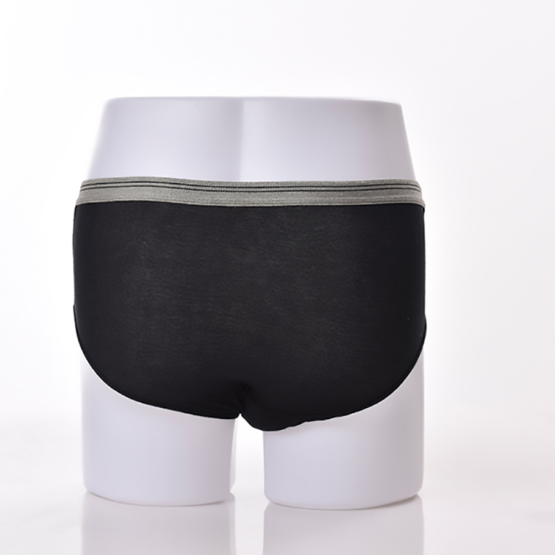 Incontinence Panties For Men Waterproof Boxers & Briefs Black White 100% Cotton PU-602